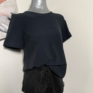 Navy blue peak back shirt